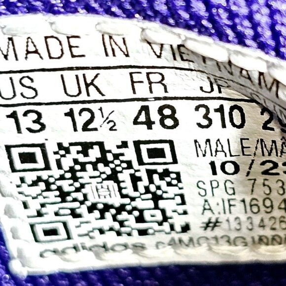 Adidas Afterburner 9 Washington Huskies Purple Gold Baseball Cleats Men's Sz 13 - Picture 8 of 15